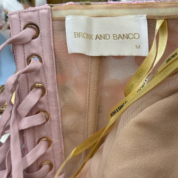 🆕 BRONX & BANCO 🧿 NWOT Jasmine Floral-Appliqued Gown, Pastel Pink Sz M US 6 - Picture 15 of 16